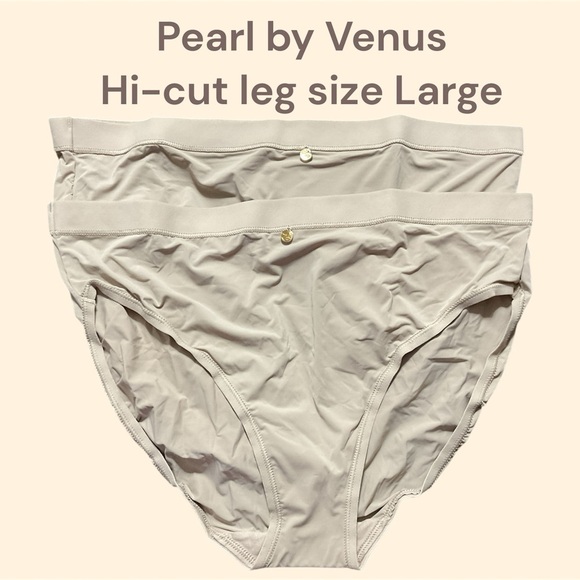 NWT 2 PACK OF WOMENS PANTIES PEARL BY VENUSE HI CUT THIGH SIZE LARGE GREAT GIFT - Picture 1 of 2